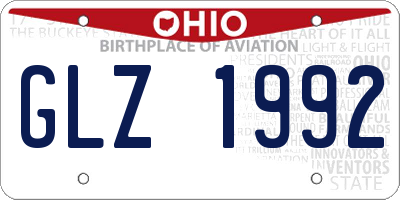 OH license plate GLZ1992