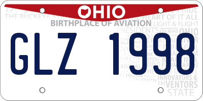 OH license plate GLZ1998
