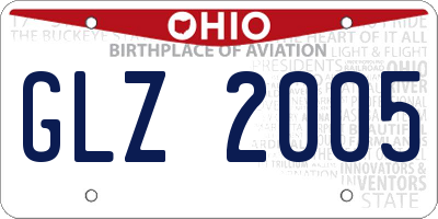 OH license plate GLZ2005