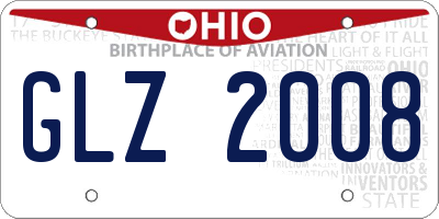 OH license plate GLZ2008