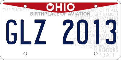 OH license plate GLZ2013