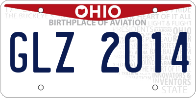 OH license plate GLZ2014