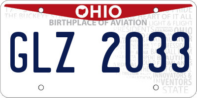 OH license plate GLZ2033