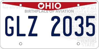 OH license plate GLZ2035