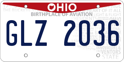 OH license plate GLZ2036
