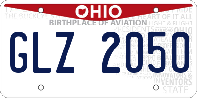 OH license plate GLZ2050