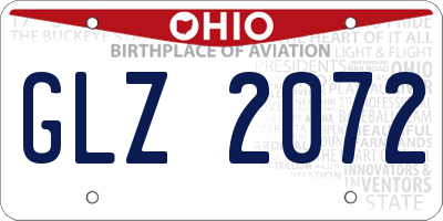 OH license plate GLZ2072