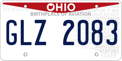 OH license plate GLZ2083