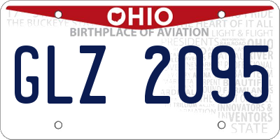 OH license plate GLZ2095