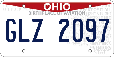 OH license plate GLZ2097