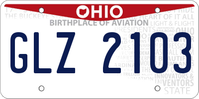 OH license plate GLZ2103