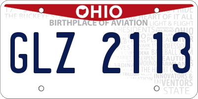 OH license plate GLZ2113