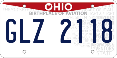 OH license plate GLZ2118