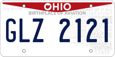 OH license plate GLZ2121