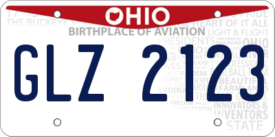 OH license plate GLZ2123