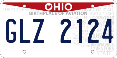 OH license plate GLZ2124