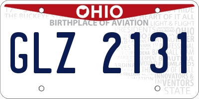 OH license plate GLZ2131
