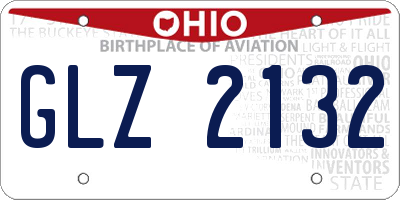 OH license plate GLZ2132