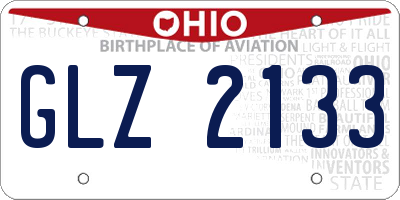 OH license plate GLZ2133