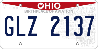 OH license plate GLZ2137