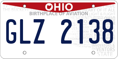 OH license plate GLZ2138