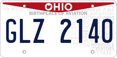 OH license plate GLZ2140