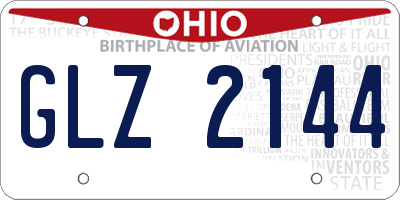 OH license plate GLZ2144