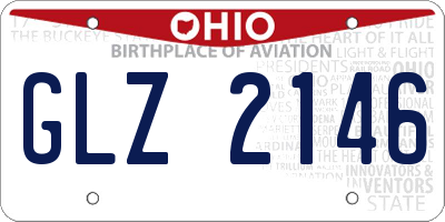 OH license plate GLZ2146