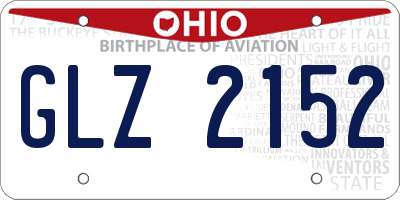 OH license plate GLZ2152