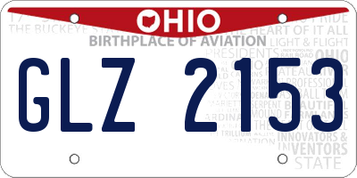 OH license plate GLZ2153