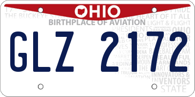 OH license plate GLZ2172
