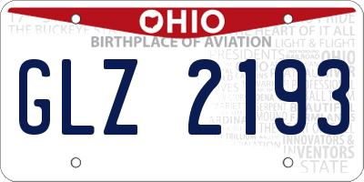 OH license plate GLZ2193