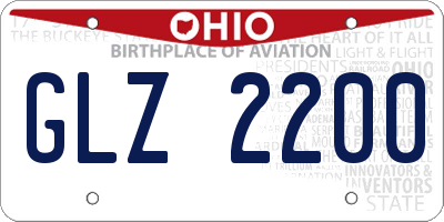 OH license plate GLZ2200