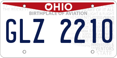 OH license plate GLZ2210