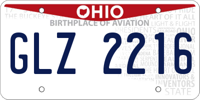 OH license plate GLZ2216