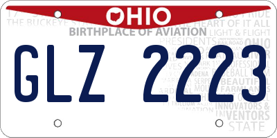 OH license plate GLZ2223