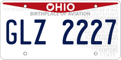 OH license plate GLZ2227