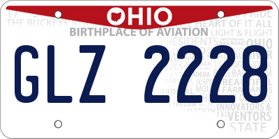 OH license plate GLZ2228