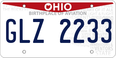 OH license plate GLZ2233