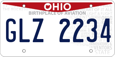 OH license plate GLZ2234