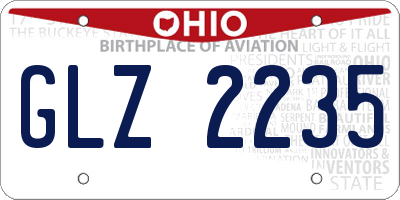 OH license plate GLZ2235