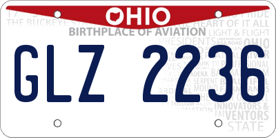 OH license plate GLZ2236