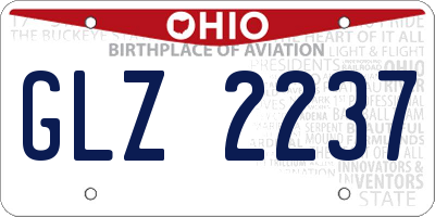 OH license plate GLZ2237
