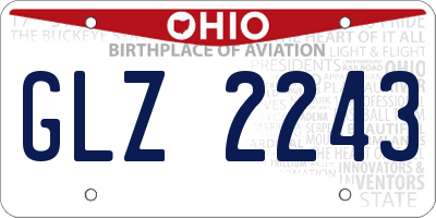 OH license plate GLZ2243