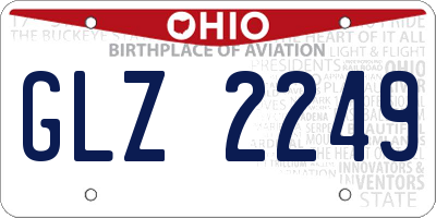 OH license plate GLZ2249