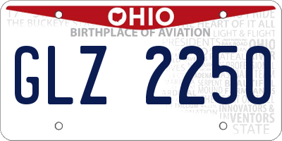 OH license plate GLZ2250