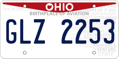 OH license plate GLZ2253