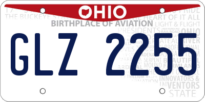 OH license plate GLZ2255