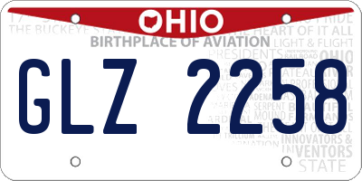 OH license plate GLZ2258