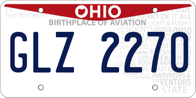 OH license plate GLZ2270